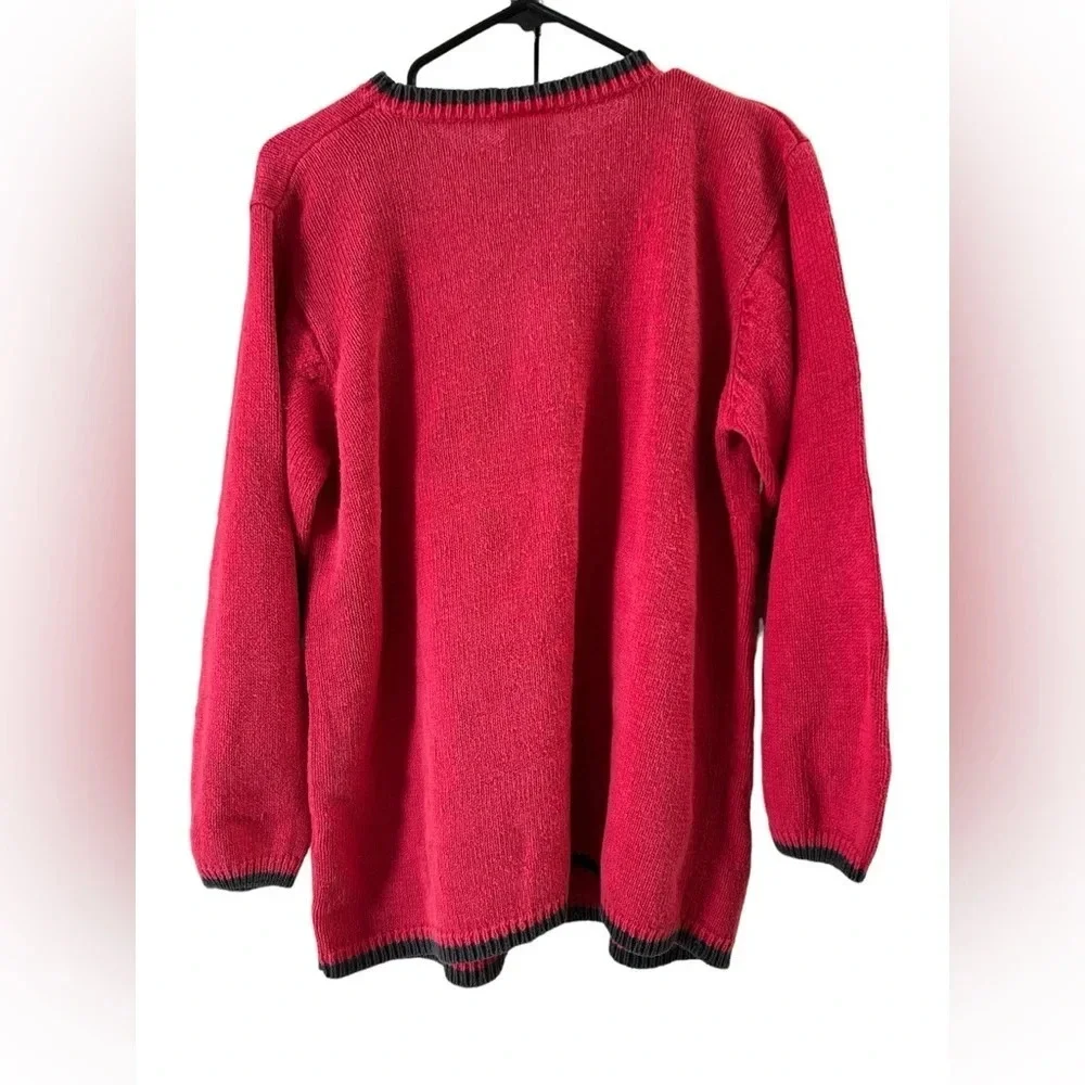 Vintage red angel knit sweater - Picture 2 of 4